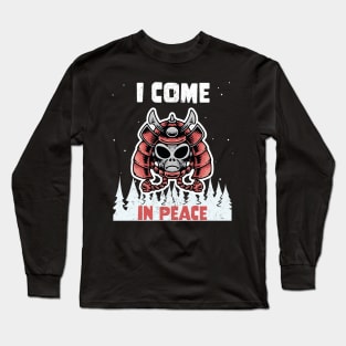 Alien Galaxy Science Space Lover I Come In Peace Long Sleeve T-Shirt